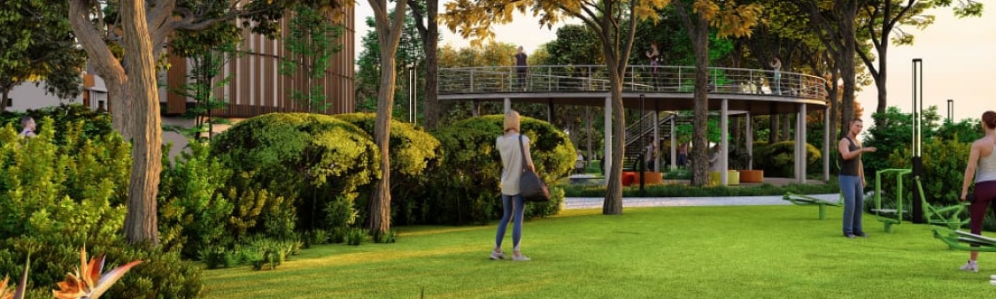 Landscaping at Nestcon Meluha, one of the luxury gated communities in Shamirpet