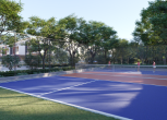 Badminton court at Nestcon Meluha, one of the luxury villa projects in Shamirpet 